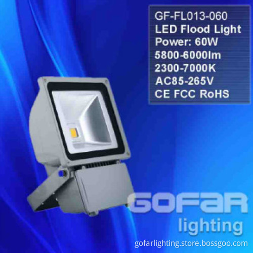 LED Floodlight with Epistar chips, 60w, 1.8 meter Cable